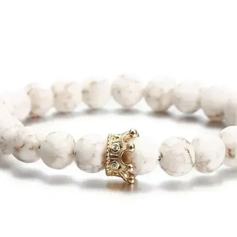 New Natural Stone Marble Bead Bracelet